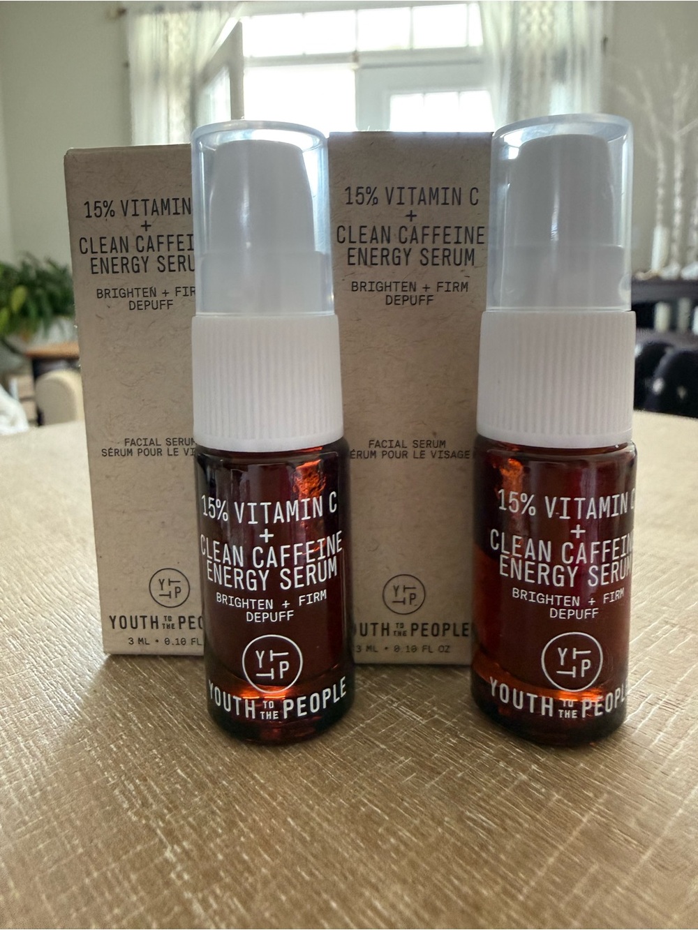 Youth to the People 15% Vitamin C + Clean Caffeine Energy Serum - 2 bottles
